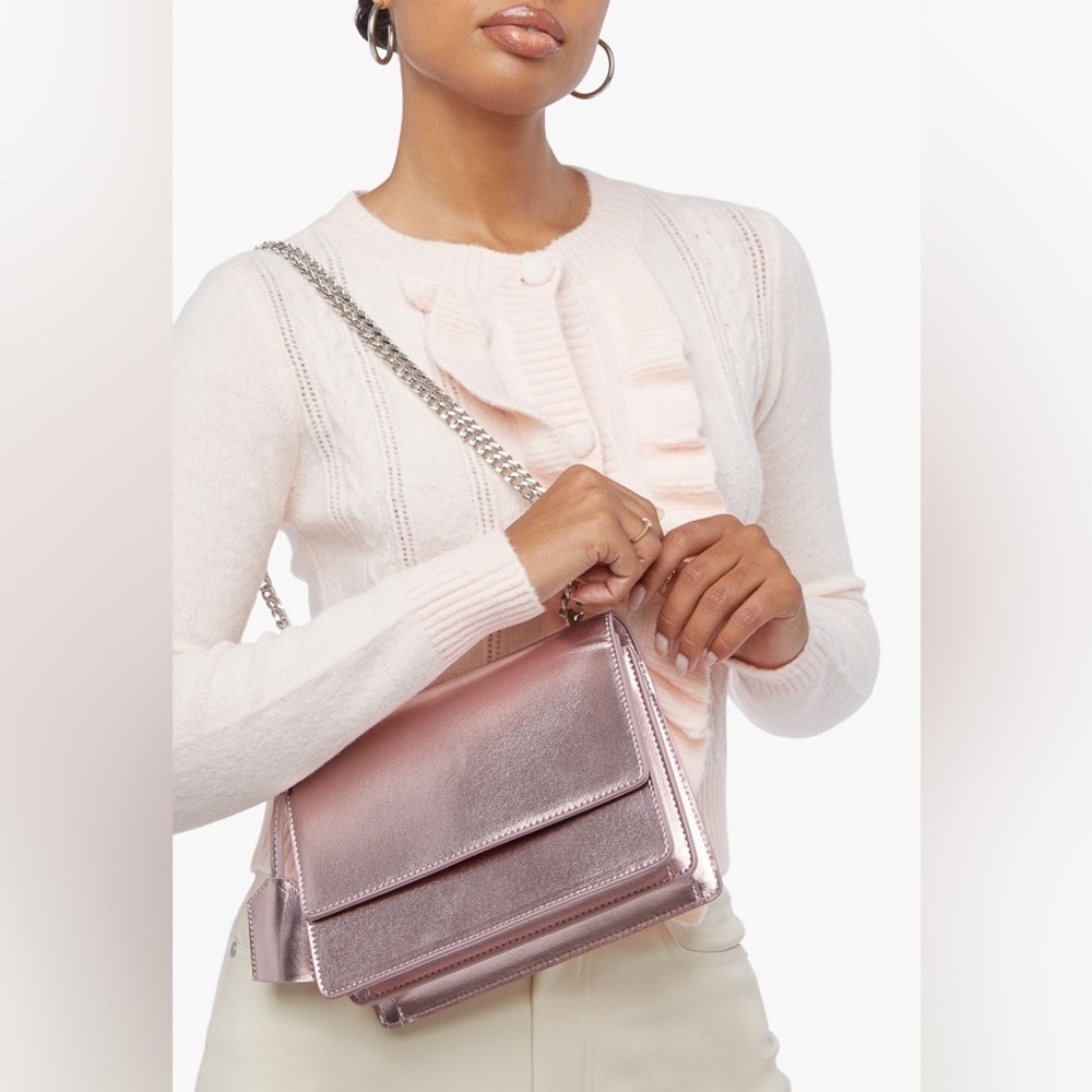 Flap Crossbody in Rose Gold
